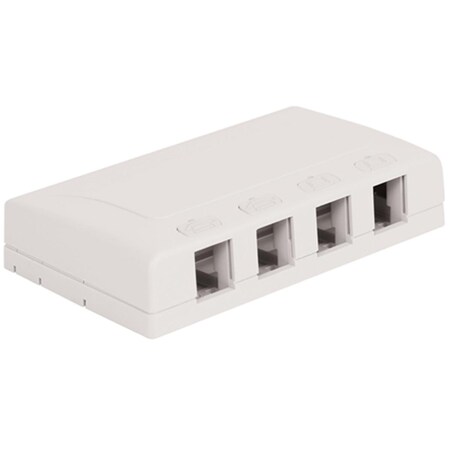 Maxpower 4 Port Surface Mount Box With Station ID - White MA2594616